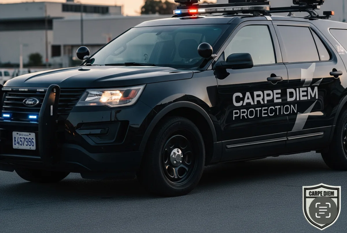 Carpe Diem Protection security patrol vehicle providing professional security services in Seattle
